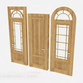 European Simple Room Door 3d model