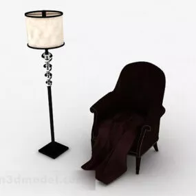 European Simple Single Sofa Furniture 3d model