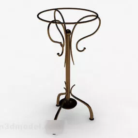 European Single Metal Flower Stand 3d model