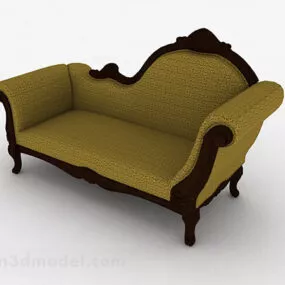 European Classic Single Sofa 3d model