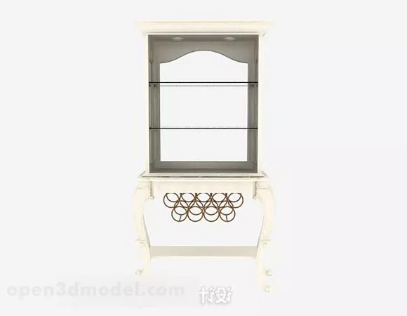 European Small Display Cabinet Furniture 3d model European Small Display Cabinet Furniture 3d model