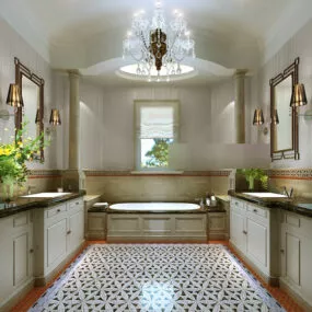 European Style Bathroom Interior 3d model