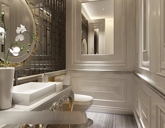 European Style Bathroom Ceiling Interior 3d model European Style Bathroom Ceiling Interior 3d model