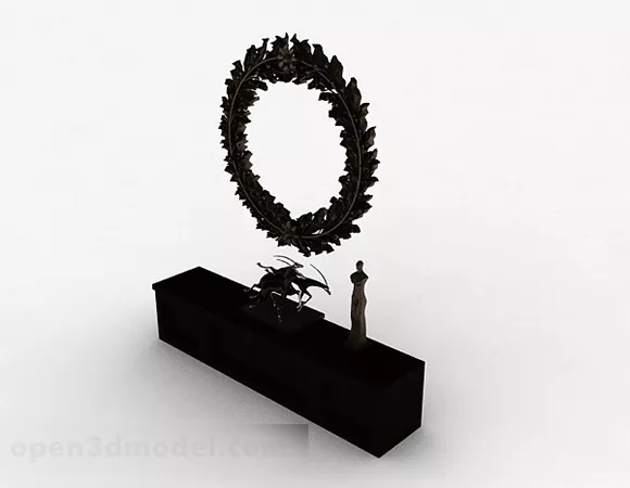 Flat Television Wall Mounted 3d model