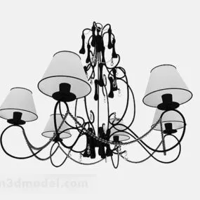 European Black Crystal Chandelier 3d model