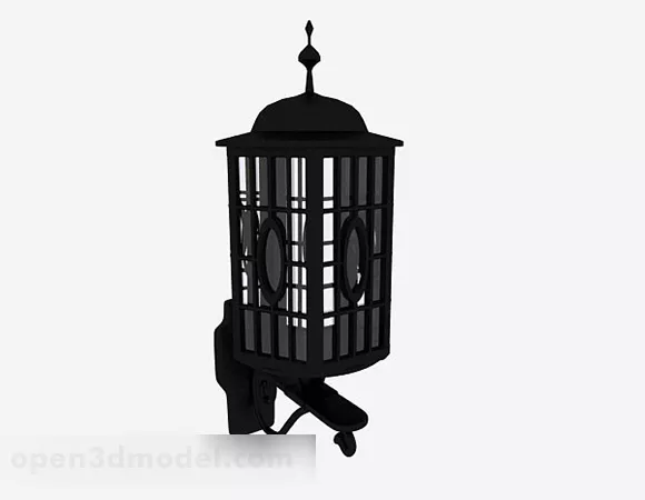 European Style Black Garden Lamp 3d model European Style Black Garden Lamp 3d model
