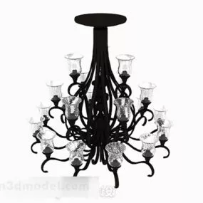European Half Pear Shaped Chandelier 3d model