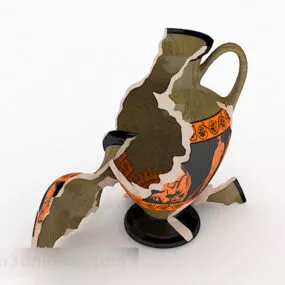European Style Ceramic Belly Bottle 3d model