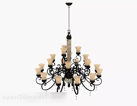 European Style Chandeliers 3d model European Style Chandeliers 3d model