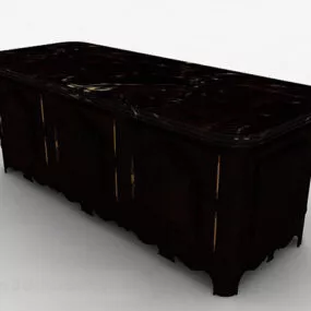European Dark Single Display Cabinet 3d model