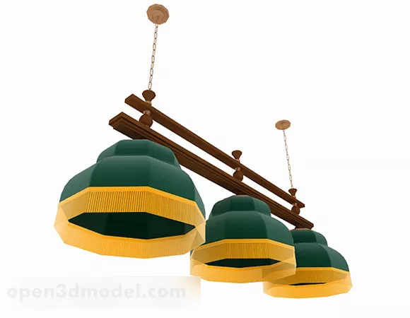 European Style Green Retro Chandelier 3d model European Style Green Retro Chandelier 3d model