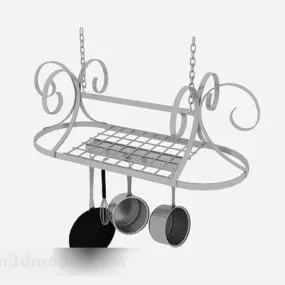 Hanging Kitchenware Bowl Rack 3d model