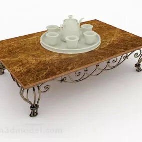 European Style Home Coffee Table Design 3d model