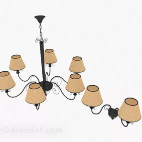 European Classic Style Home Chandelier 3d model