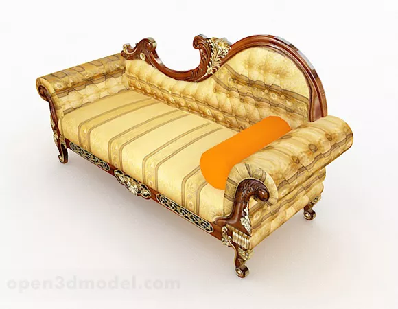 European Home Double Sofa 3d model European Home Double Sofa 3d model