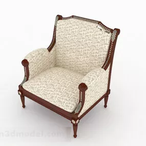 European Home Single Sofa Decor 3d model