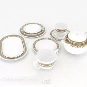 European Style Home Tea Set 3d model