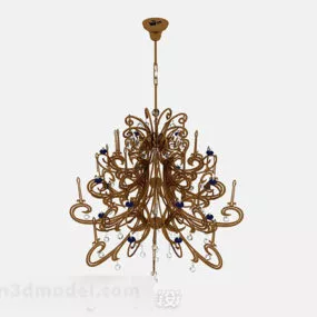 European Style Luxury Metal Chandeliers 3d model