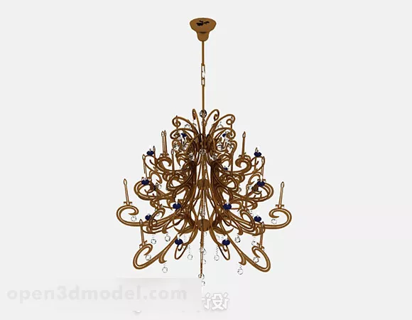 European Style Luxury Metal Chandeliers 3d model European Style Luxury Metal Chandeliers 3d model