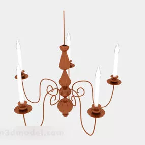 European Metal Holder Chandelier 3d model
