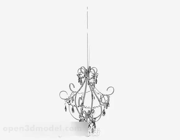European Pear Shaped Crystal Chandelier 3d model European Pear Shaped Crystal Chandelier 3d model