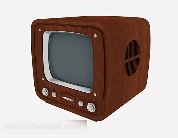 European Retro Television 3d model European Retro Television 3d model