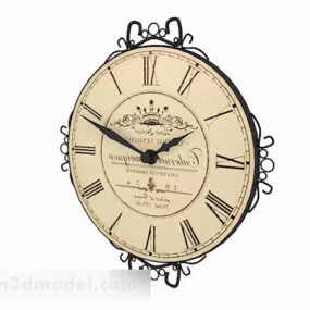European Classic Round Clock 3d model