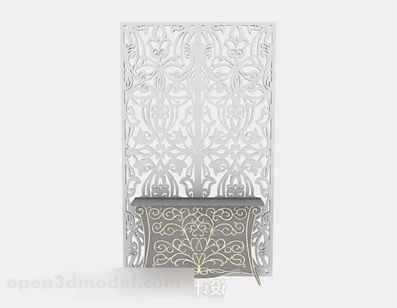 European Style Screen Partition 3d model European Style Screen Partition 3d model