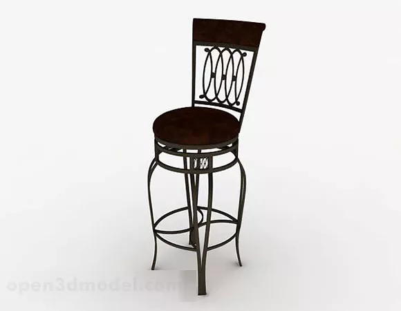 European Style Simple Bar Chair 3d model European Style Simple Bar Chair 3d model
