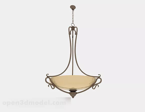 European Style Conical Chandelier V1 3d model European Style Conical Chandelier V1 3d model