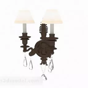 European Style Wall Lamp Furniture 3d model