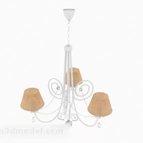 Warm Yellow Triangle Chandelier 3d model