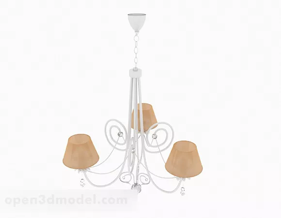 Warm Yellow Triangle Chandelier 3d model Warm Yellow Triangle Chandelier 3d model