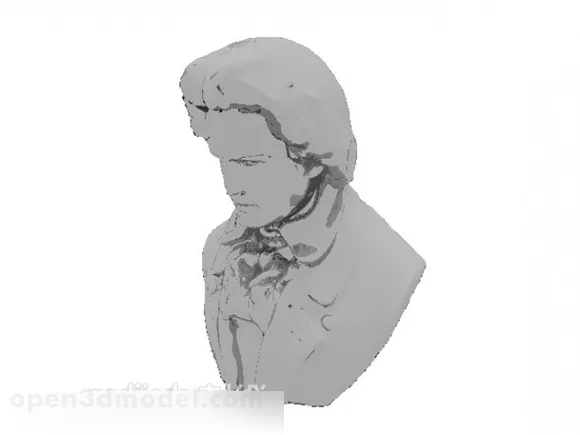 Greek David Statue 3d model