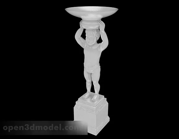 Figurine Flamingo 3d model