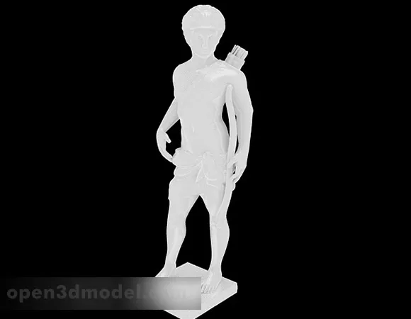 European Warrior Statue 3d model European Warrior Statue 3d model