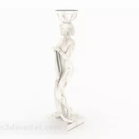 European Women Carving Figure 3d model