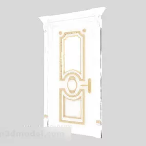 European Style Wooden Door 3d model