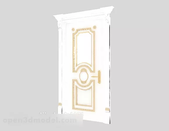 European Style Wooden Door 3d model European Style Wooden Door 3d model