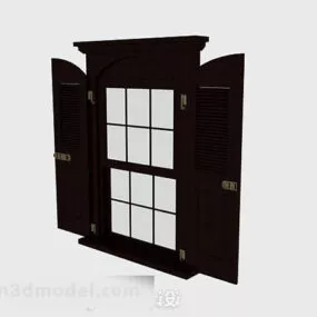 European Style Wooden Shutters 3d model