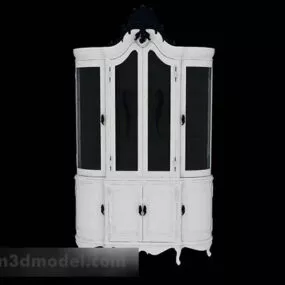 European White Bookcase 3d model
