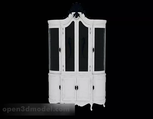 European White Bookcase 3d model European White Bookcase 3d model