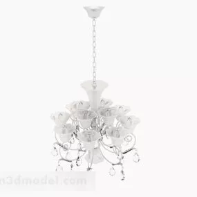 European White Chandeliers 3d model