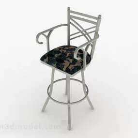 European White Home Leisure Chair 3d model
