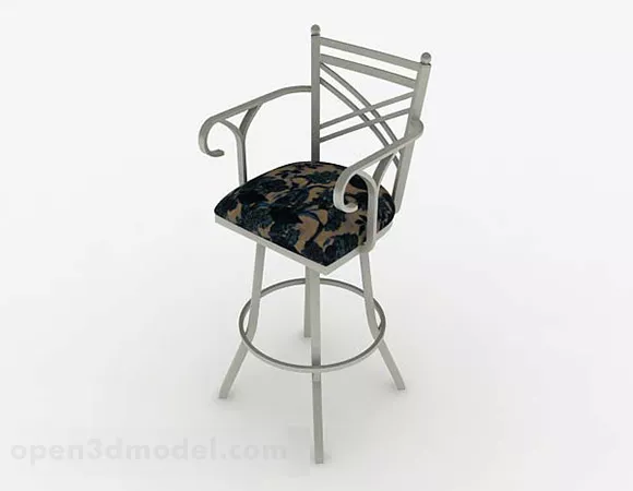 European White Home Leisure Chair 3d model European White Home Leisure Chair 3d model