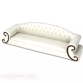 European White Multiseater Sofa 3d model