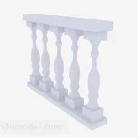 European White Railing 3d model