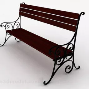 European Wooden Outdoor Repair Leisure Chair 3d model