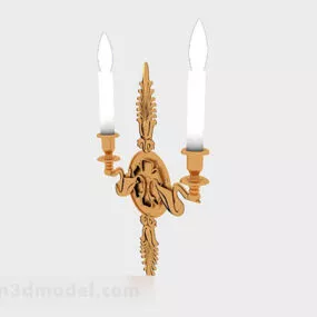 European Candlestick Wall Mount 3d model