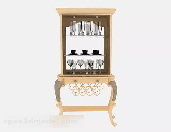 European Antique Display Cabinet 3d model European Antique Display Cabinet 3d model